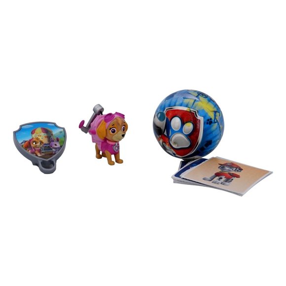 Paw Patrol Wind Up Toy, Bouncy Ball, Badge, and Stack of Stickers - Picture 4 of 5